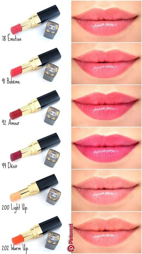 chanel lippenstift farbtabelle.